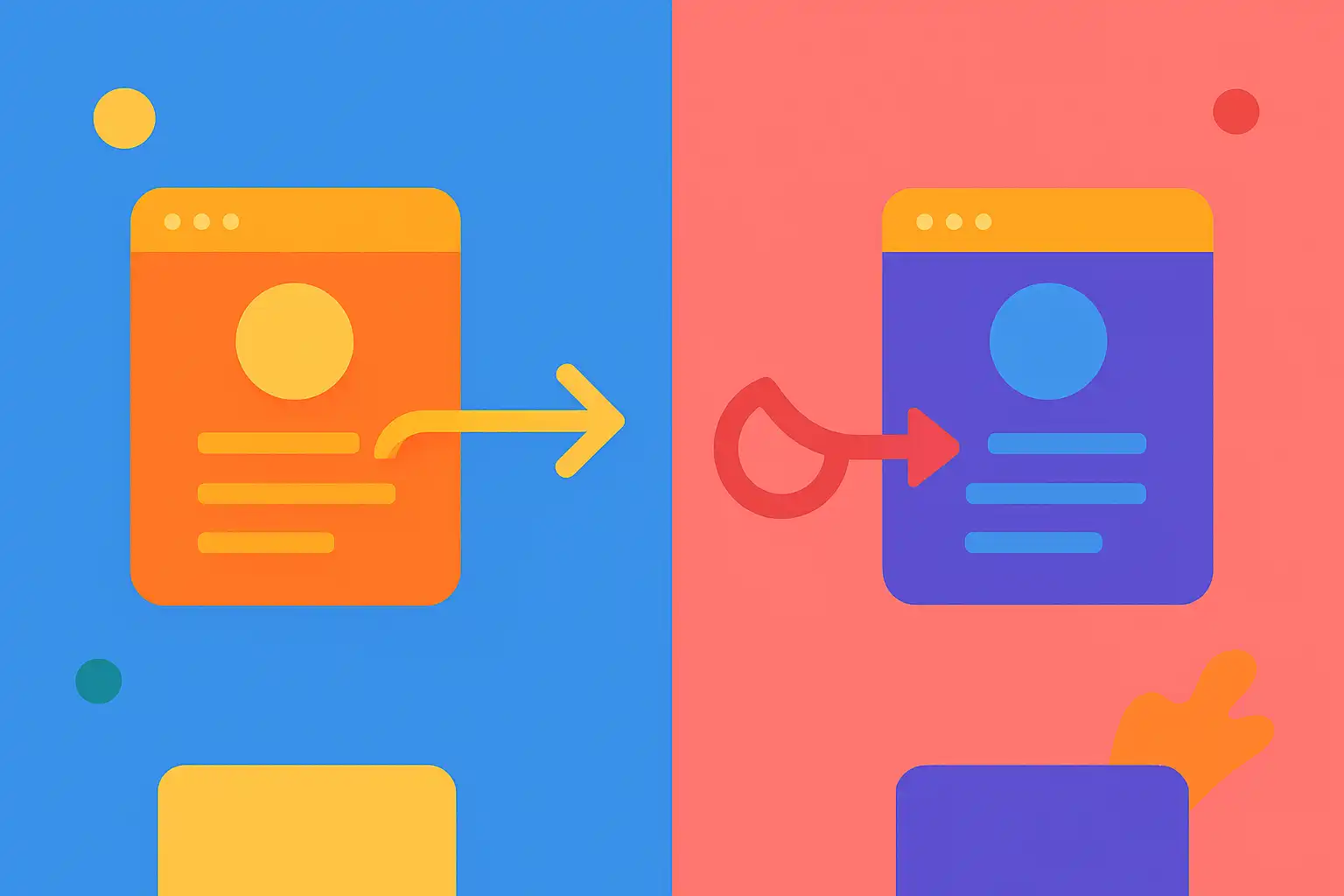 Illustration showing the difference between dofollow and nofollow backlinks with clear icons representing each type.