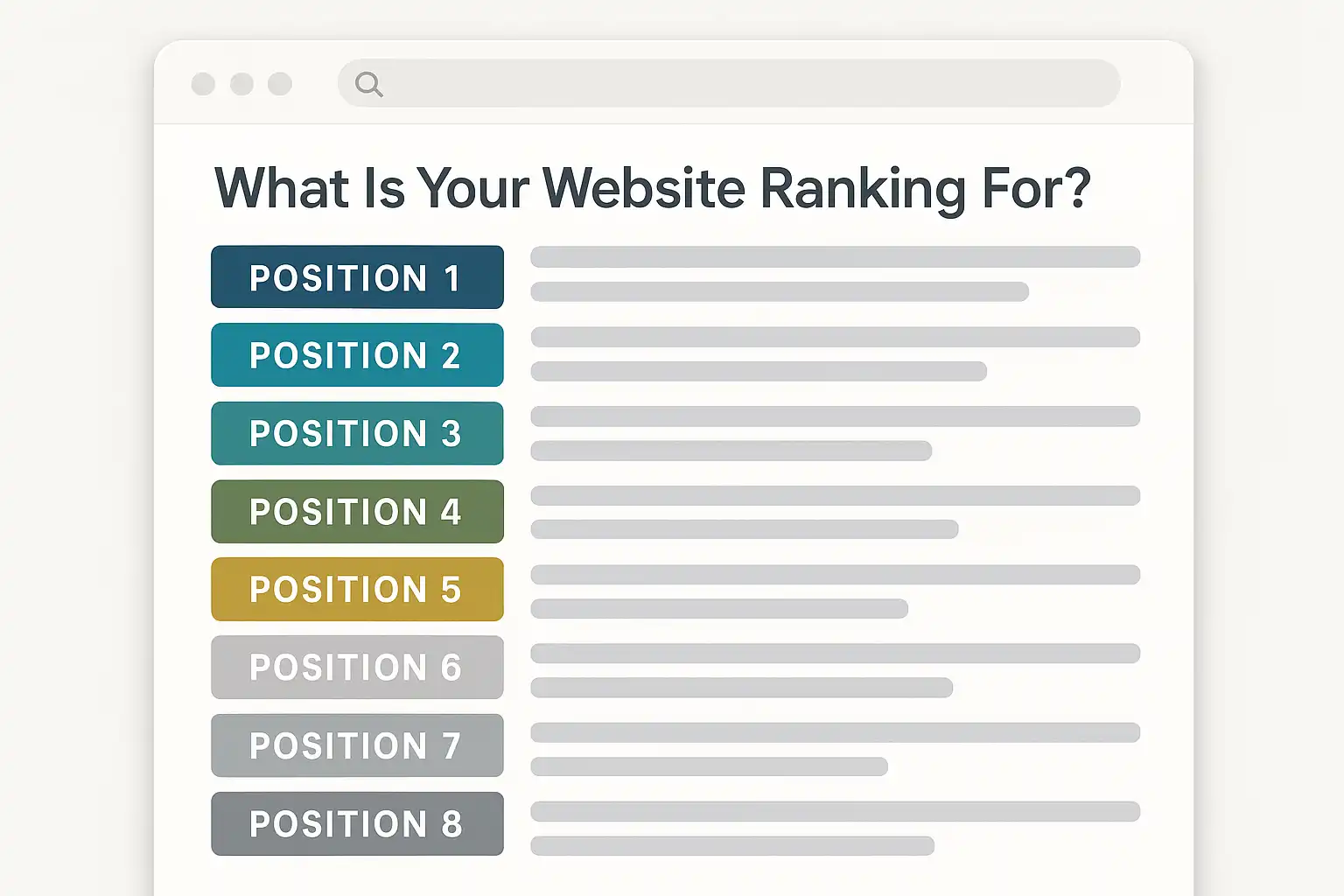 Diagram of a Search Engine Results Page highlighting various ranking positions with descriptions