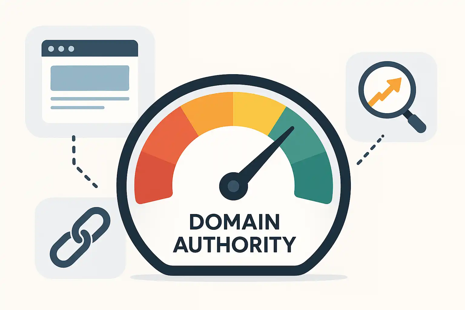 Diagram illustrating domain authority and its effect on new website rankings
