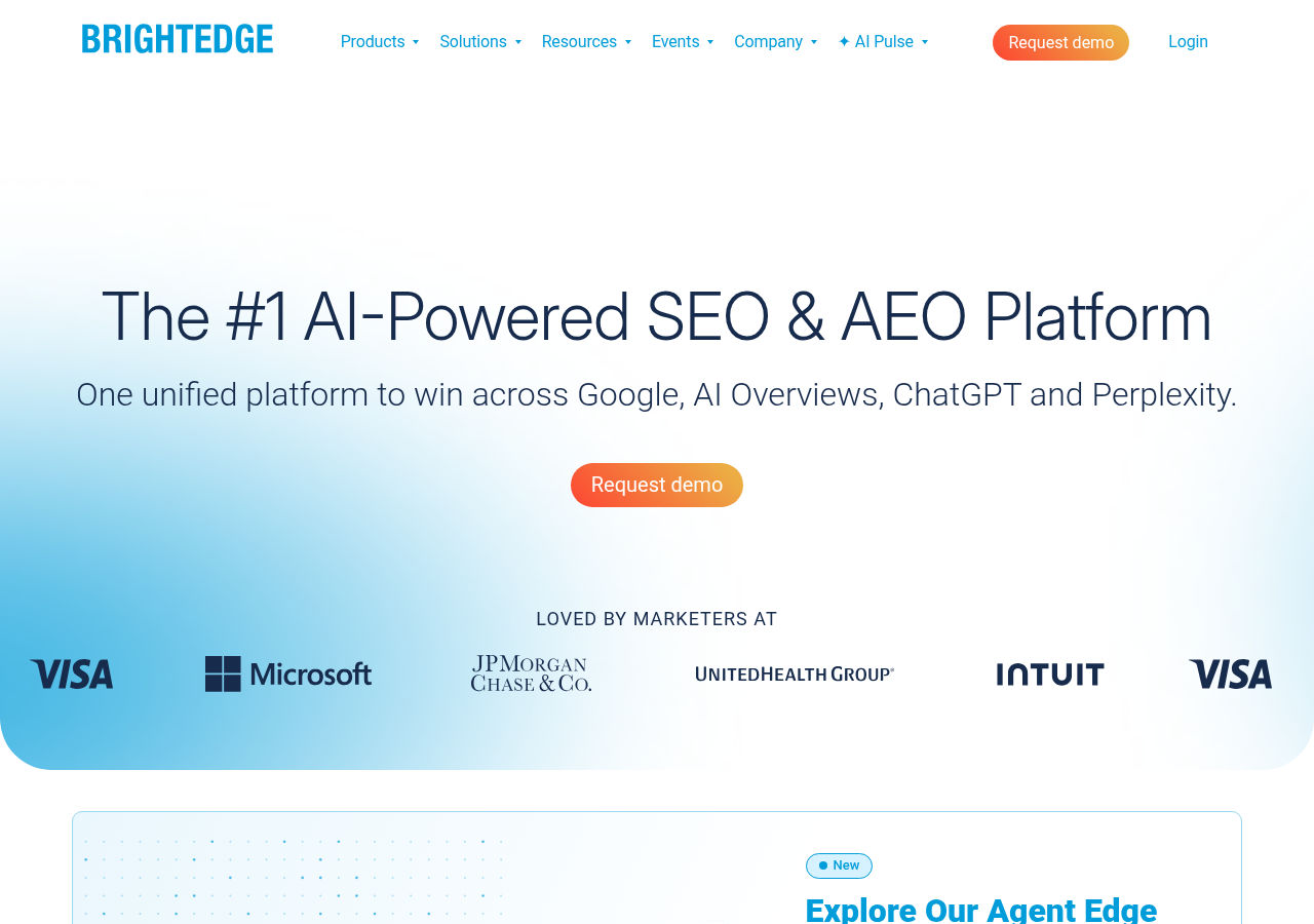 Screenshot of BrightEdge's homepage