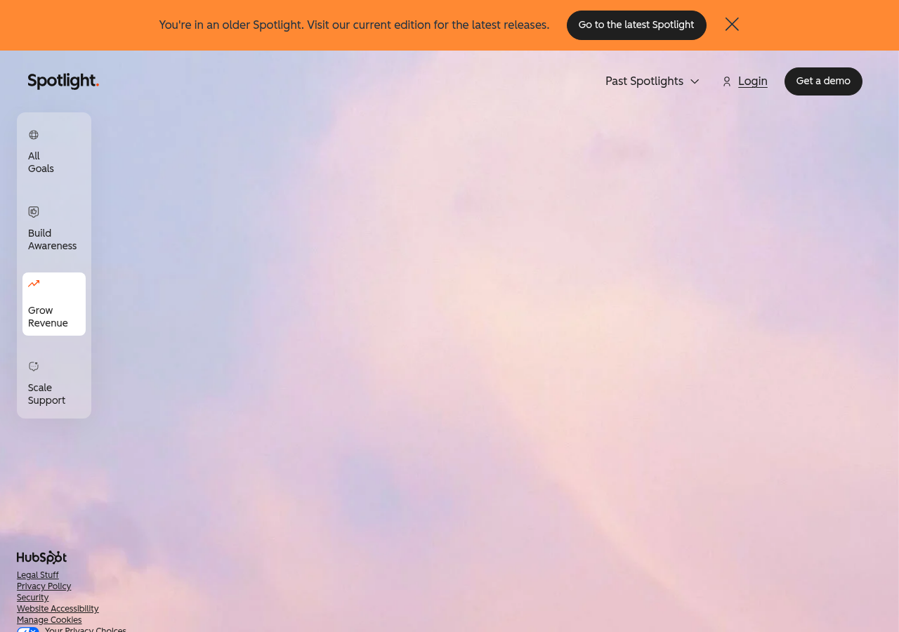 Screenshot of HubSpot Content Hub's feature page