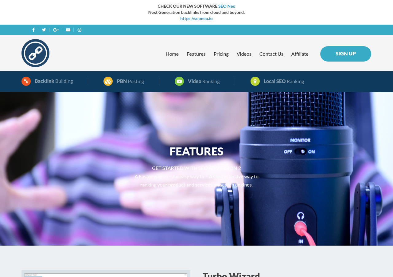 Screenshot of SEO Autopilot's features page